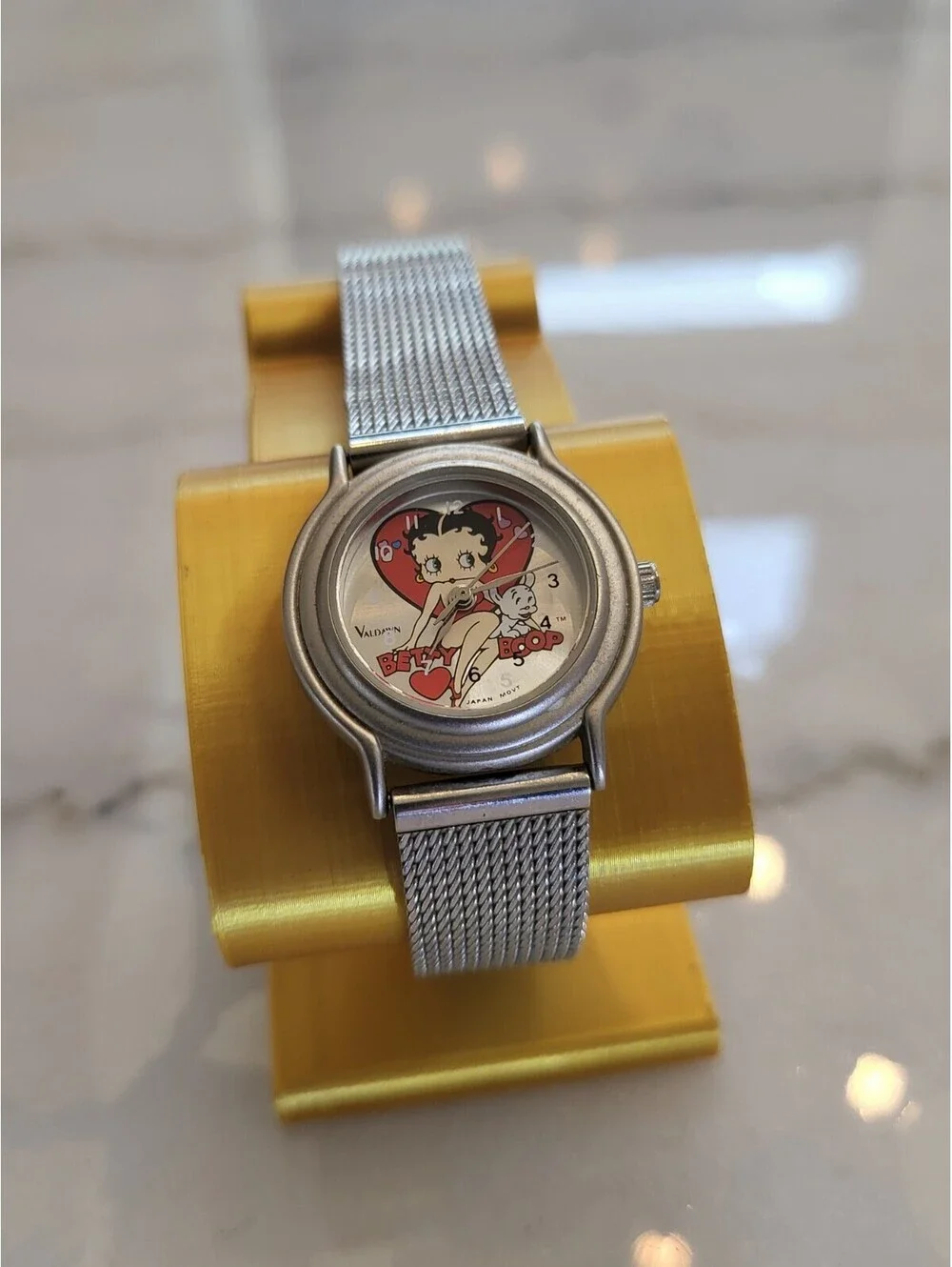 Vtg Betty Boop Women’s Watch 26mm Working New Battery Runs Great 7.5